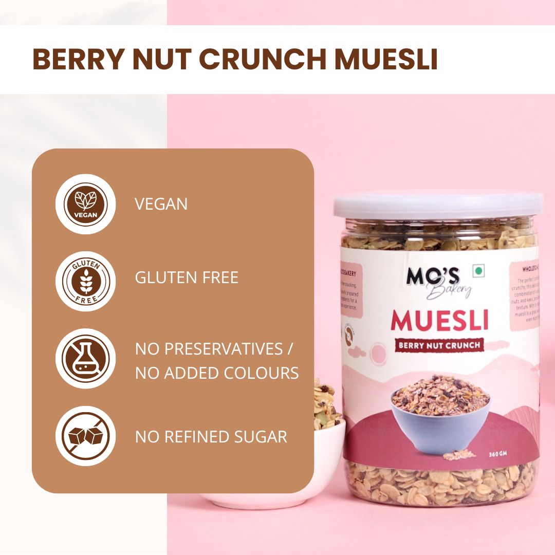 Premium Green Gift Box | Berry Nut Crunch Muesli