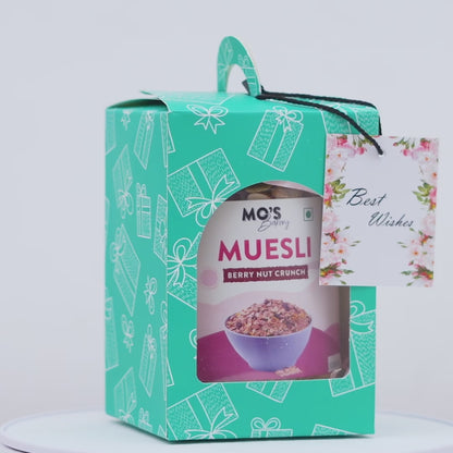 Premium Green Gift Box | Berry Nut Crunch Muesli